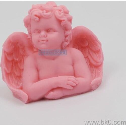 3D Silicone Mold Soap Mold Angel Candle Holder Handmade Cute DIY Cake Decoration
