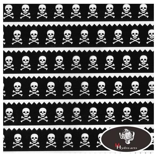 Free shipping Skull Hydrographics Film water transfer printing film 50cm*10m aqua print HFD009