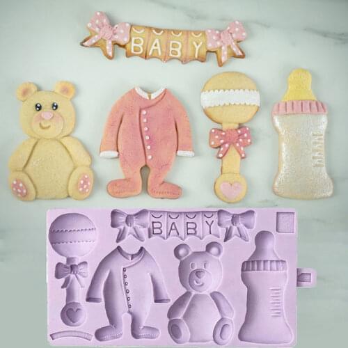 Baby Cookie Mould Silicone Mold Fondant Cake Decorating Tools Chocolate Gumpaste Molds, Sugarcraft, Kitchen Gadget