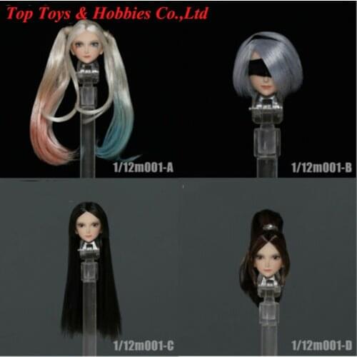 1:12 Iminitoys m001 Anime Beauty Head Carving Fit 6" Female Pale Action Figure