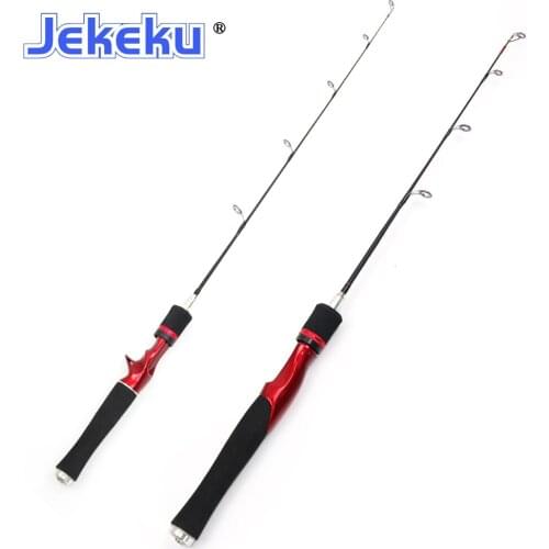 JEKEKU 2021 NEW Carbon Ice Fishing Rod Soft Tip Winter Rod 55cm 75cm Ultralight Rod EVA Handle Portable Fishing Pole