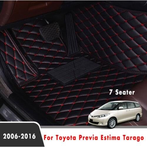 Car Floor Mats For Toyota Previa Estima Tarago 2016 2015 2014 2013 2012 2011 2010 2009 2008 2007 2006 (7 Seater) Auto Carpets