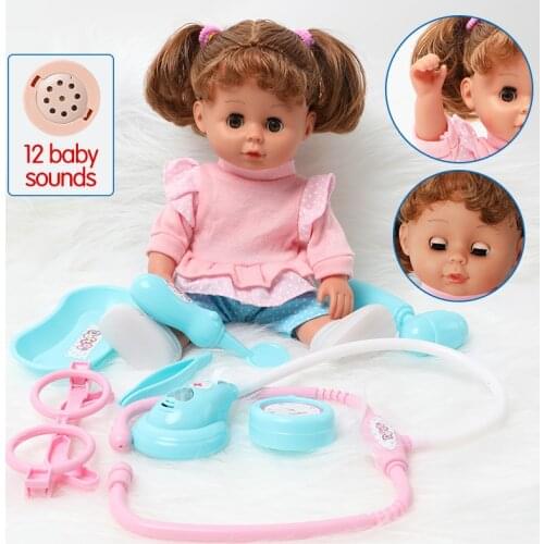 30.5 cm DIY Simulation Bebe reborn doll game props set Long hair baby girl doll 12 inch body soft silicone education toys gifts