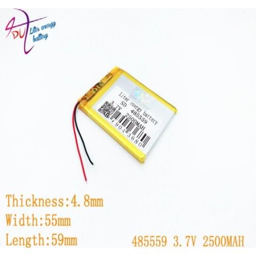 Liter energy battery 485559 3.7V 2500mah 505560 Lithium polymer Battery With Protection Board For MP3 MP4 GPS Digital Products