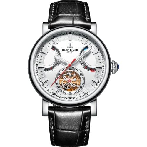 Men wrist watch,mens automatic watches Reef Tiger business waterproof mechanical wristwatch power reserve reloj hombre RGA1950