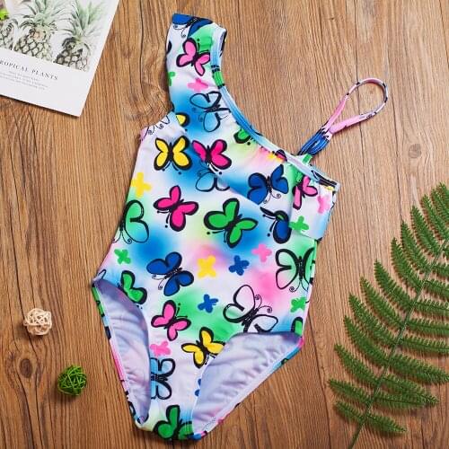 New Arrival Girls Swimwear one piece Toddler Girls Swimming outfit 3~12Y Childeren swimwear Kids Beachwear Bathing suit-ST242