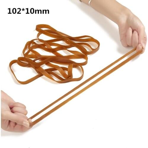 New Big Rubber Band Yellow 102 x 10mm Elastic Rubber Bands Stretch Bracelet Wad Office Document Elastic Band