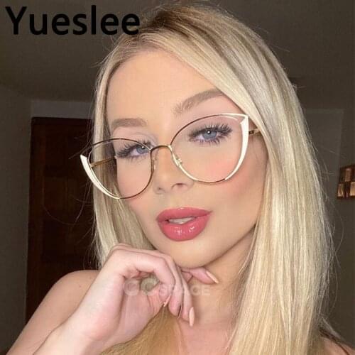 48222 Blue Light Blocking Glasses Popular Cat Eye Glasses Frame Men Women Optical Fashion Computer Eyeglasses Decorative Glasses
