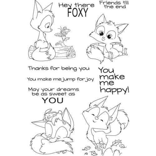 11x16 Squirrel watching butterfly Transparent Clear Stamps Silicone Seals for DIY scrapbooking photo album Card Making