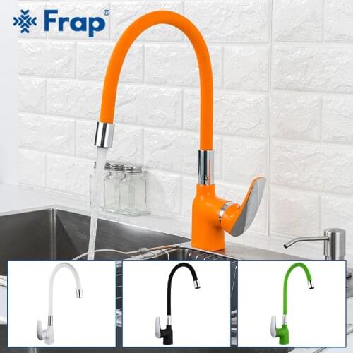 FRAP Kitchen Faucet 4 color silica gel nose kitchen sink faucet mixer faucet water taps mixer modern deck mounted tapware