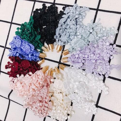 2 pieces/lot coloured cloth decorationbead capsearings fashion jewelrytassel jewelry findingsbracelet jewelry making Other