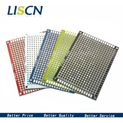 5pcs 5x7cm 5*7 Double Side Prototype PCB diy Universal Printed Circuit Board White Blue Yellow Black Red Green 5x7 cm PCB