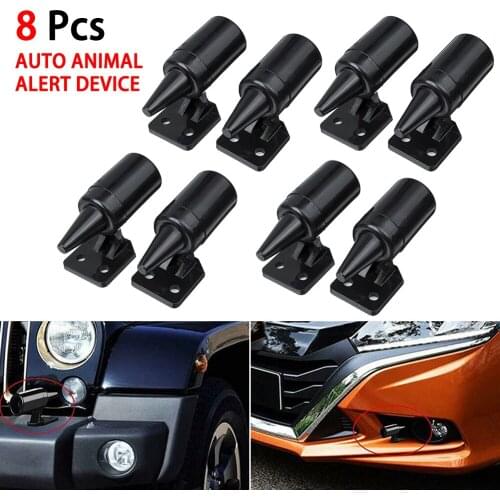 8x Universal Auto Deer Alert Device Whistle Animal Wildlife Warning Alarm Black