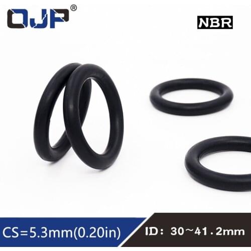 20PCS/lot Rubber Ring NBR Sealing O-Ring Nitrile CS5.3mm ID30/31.2/32.5/33.7/38.7/40/41.2 mm Seal resistance Wear Gasket Washer