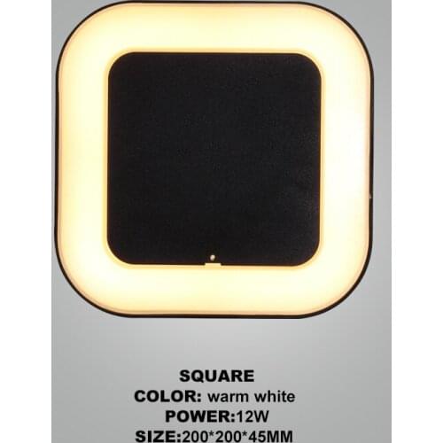 Indoor LED Wall Lamp Living Room Decoration Wall Light Home Lighting Fixture Loft Stair Light Round/Square Aluminum AC90-260V IN