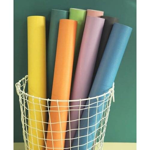 Waterproof Self-adhesive Wallpapers Pure Pigment Color Renovation Sticker Paper Living Room Bedroom Background Wall Decoration