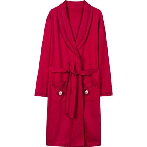 High Quality Brand Ladies Solid Color 100% Cotton Bathrobe Sexy Plus Size Pajamas Night Gown Casual Home Wear For Women M-XXXL