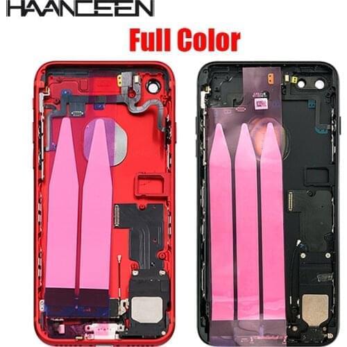 Hight Quality Full Small Parts Housing For iphone 8 8 plus X XR Battery Back Cover Door Rear Cover With Flex Cable