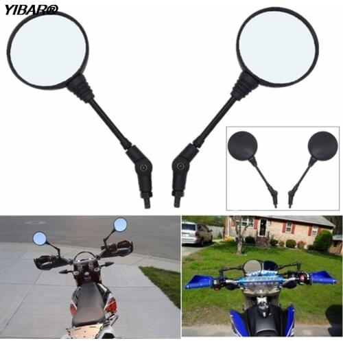 2pcs 10mm Rearview Mirror motorbike Side Mirrors Custom Black Universal Folding Motorcycle Mirror
