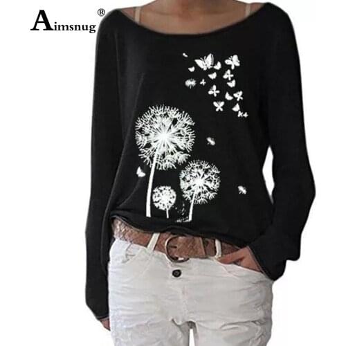 Plus Size 3xl T-shirt Ladies Elegant Leisure Casual New Dandelion Print Womens Top 2021 Summer Round Neck Tees Shirt Pullovers