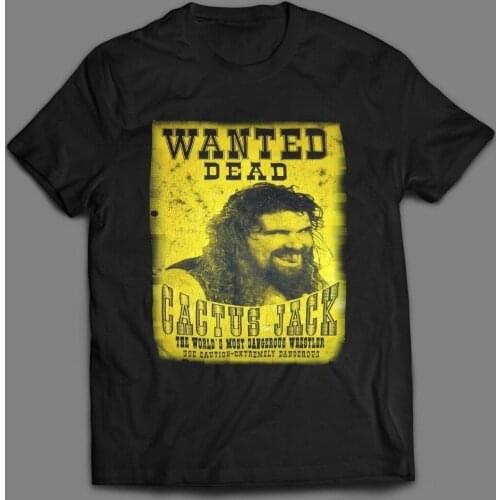 HARDCORE WRESTLER CACTUS JACK PRO WRESTLING T-SHIRT