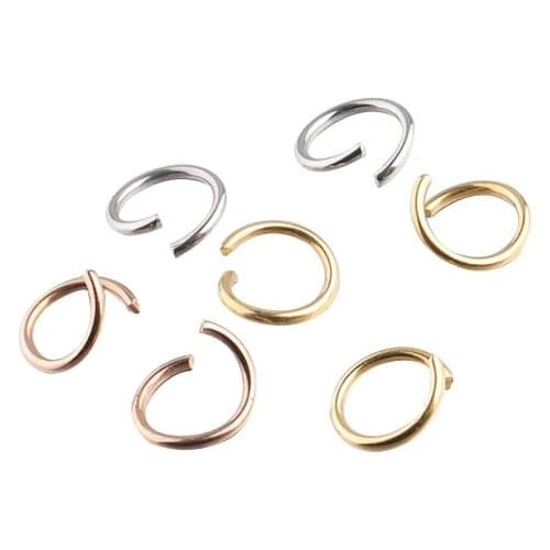 1.2x10mm Stainless Steel Single Loop Open Jump Rings Split Ring Silver Color Metal Connector Jewelry Findings Wholesale 200pcs