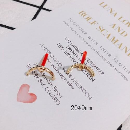 10 pieces / lot Personalized simple alloy semicircle with earrings accessories Other
