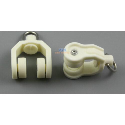 100 Pieces Curtain Track Roller Curtain Track Slide Gliders 20x31mm