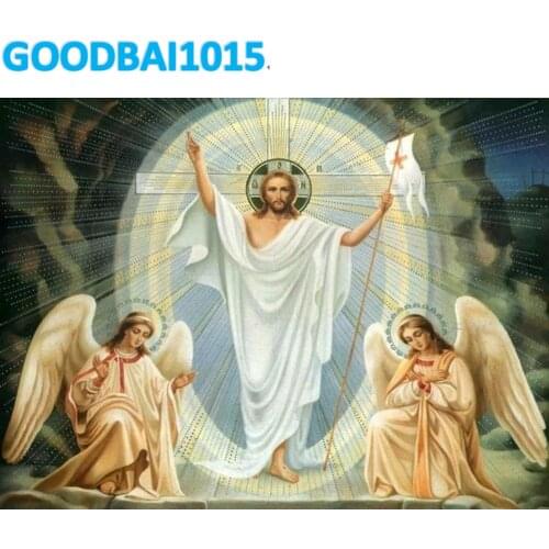 5D Diy Cross Stitch Kits Diamond Painting Jesus Christian Diamond Mosaic Embroidery Home Decor God Angel Wall Art