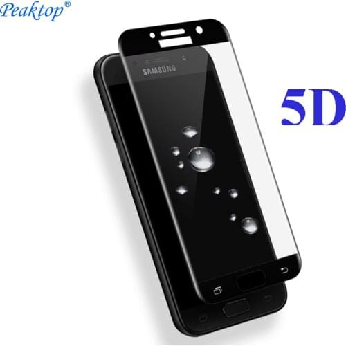 5D Tempered Glass For Samsung Galaxy A5 2017 A3 A7 j5 j3 j7 Prime Plus Max C8 Screen Protector 3D 4D Upgrade Curved Edge Film