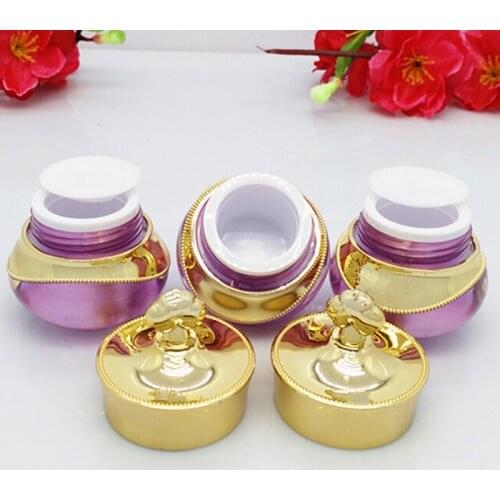 5g or 10g Crown Shape Plastic Refillable Bottles Travel Face Cream Lotion Cosmetic Container Empty Pot Bottles Makeup Jar