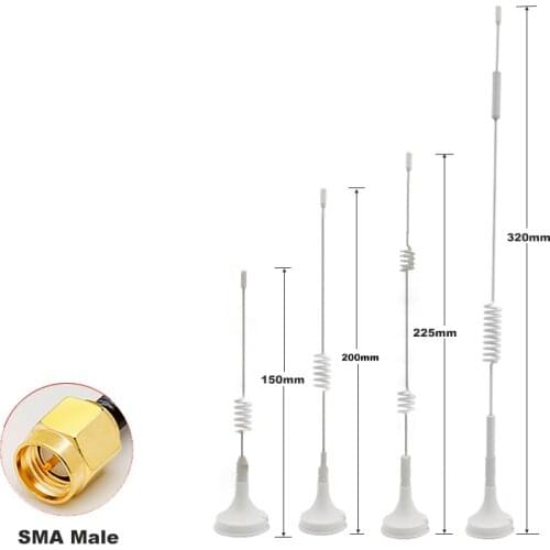 GPRS GSM 3G 4G 2.4G 5G 5.8G dual band suction cup antenna external WIFI 12dbi gain omnidirectional RG174 3m cable SMA connector