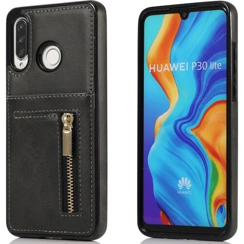 Suitable for Huawei P30 P30 Lite Pro mobile phone case zipper sleeve Mate20 Mate20 Pro Lite wallet leather case back cover