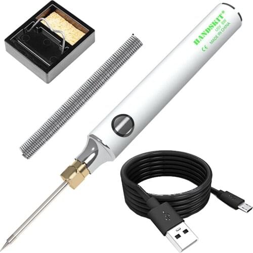 Adjustable Temperature USB Electric Soldering Iron 5V 8W With The Charge Solder Welding Heater Tin Wire Repain Tool WIth 3 Tips
