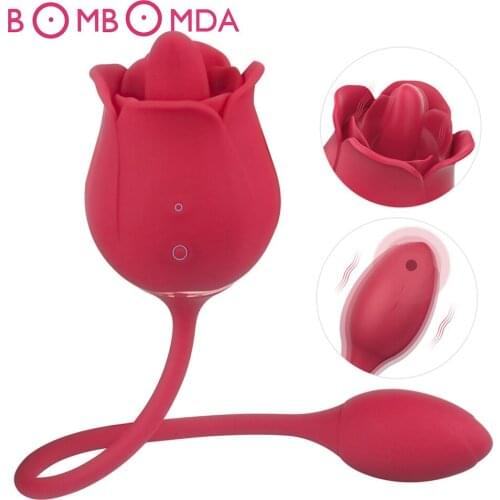 Clitoral Licking Vibrator With Vibrating Egg 2 in 1 G-Spot Clitoris Stimulator Nipples Clit Sucker Sex Toys For Women Adults 18
