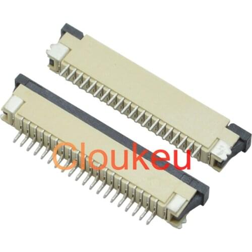 FPC/FFC Connector 1.0mm Pitch H2.5 Drawer Type Bottom Flexible Cable Connection Board 4-32P