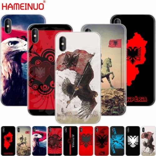 HAMEINUO Albania flag cell phone Cover case for iphone X 8 7 6 4 4s 5 5s SE 5c 6s plus