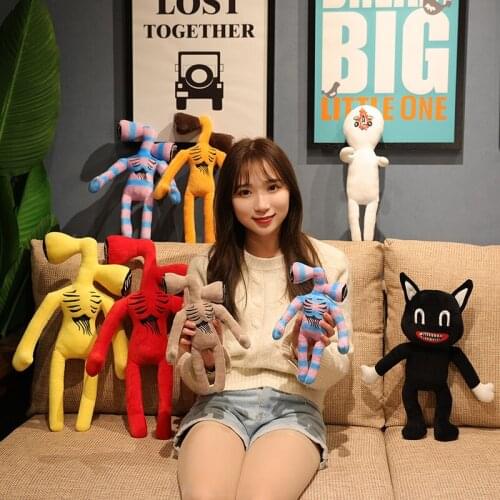 40cm Siren Head Plush Toy White Black Sirenhead Stuffed Doll Horror Character Figures Peluches Toys for Children Birthday Gift