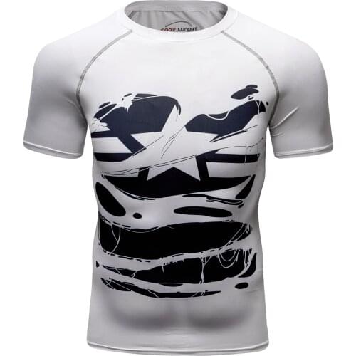 Custom High Quality Design Sublimation Printed short Sleeve Rashguard Spandex polyester men Bjj Mma sport Rash Guard