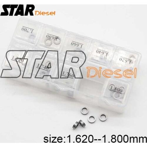 Common Rail Injector 50PCS S0037 Adjust shims and Washers size 1.62mm-1.80mm B70 For Diesel Injector Repair Tools