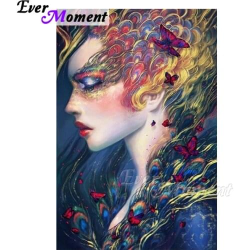 Ever Moment Diamond Painting Picture Of Rhinestone Woman Full Square Drill Decoration For Home Diamond Embroidery ASF1466