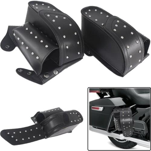 Motorcycle Waterproof Engine Crash Bar Saddlebag Guard Bag For Touring FLHR FLTR FLHT Road King Toolkit With Water Bottle Holder