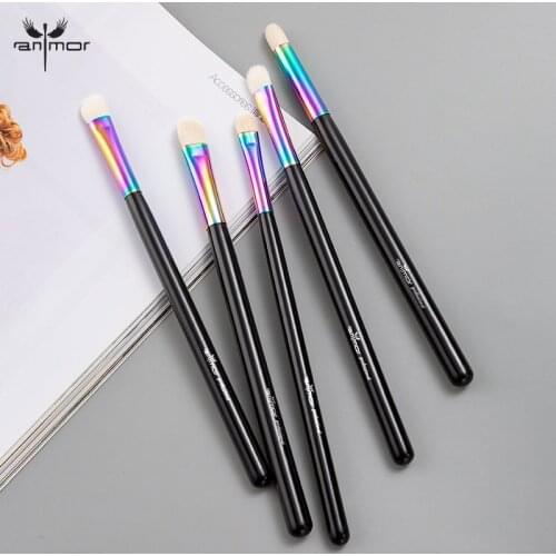 Anmor Goat Hair Eyeshadow Blending Make Up Brush Set Professional Wooden Makeup Brushes Kit Perfect for Eye Makeup Maquillaje