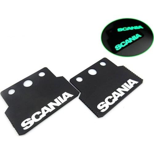 New Mudguard Leather Luminous for 1/14 Tamiya RC Truck Trailer Tipper Scania 730 620 470 Car Diy Parts