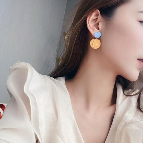 ZDMXJL 2021 New Arrive Trend Womens Earrings Fine Sweet Face Anomaly Eardrop Earrings For Women Girl Jewelry Gift Drop-shipping