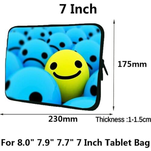 New Unisex 7 Inch Sleeve Netbook Bolsas Pouch For Apple iPad Mini 5 Soft Zipper Shell 7.9" 8.0" 7.7" Neoprene Tablet Case Bags