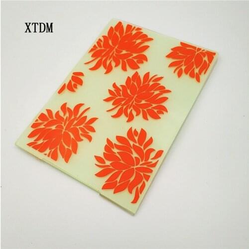 HOT plastic chrysanthemum template craft card making paper card album wedding decoration scrapbooking Embossing folders