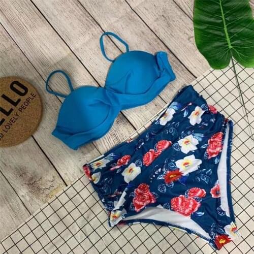 Sexy Bikini 2020 Mujer Swimsuit Women Swimwear Push Up Bikinis Set Print Female High Waist Swimming Suits for Women Bathing Suit