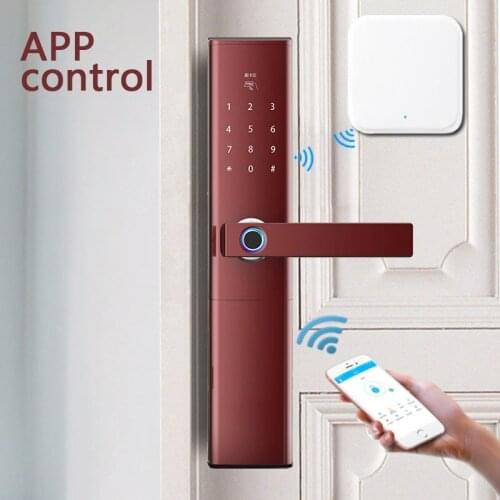 Fingerprint Smart Lock Password IC Card Doorlock Doorbell Gateway Remote Control App Locks Anti-theft Door Electronic Locks D8