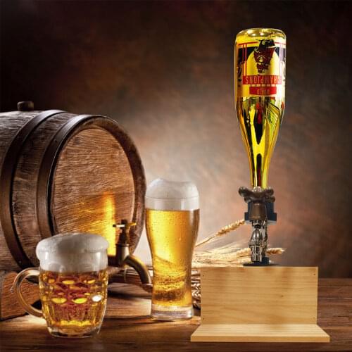 Party Props Alcohol Whiskey Wood Dispenser Wooden Faucet Drinker Liquor Bar Accessories Fathers Day Gift For Father Vintage